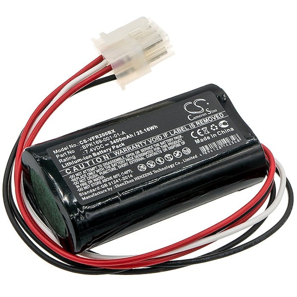 Bsc Preferred Verifone PCA169-001-01 PCA169-404-01-A Ruby 2 Ruby CI 3400mAh Payment Terminal Replacement Battery CS-VFR200BX - main